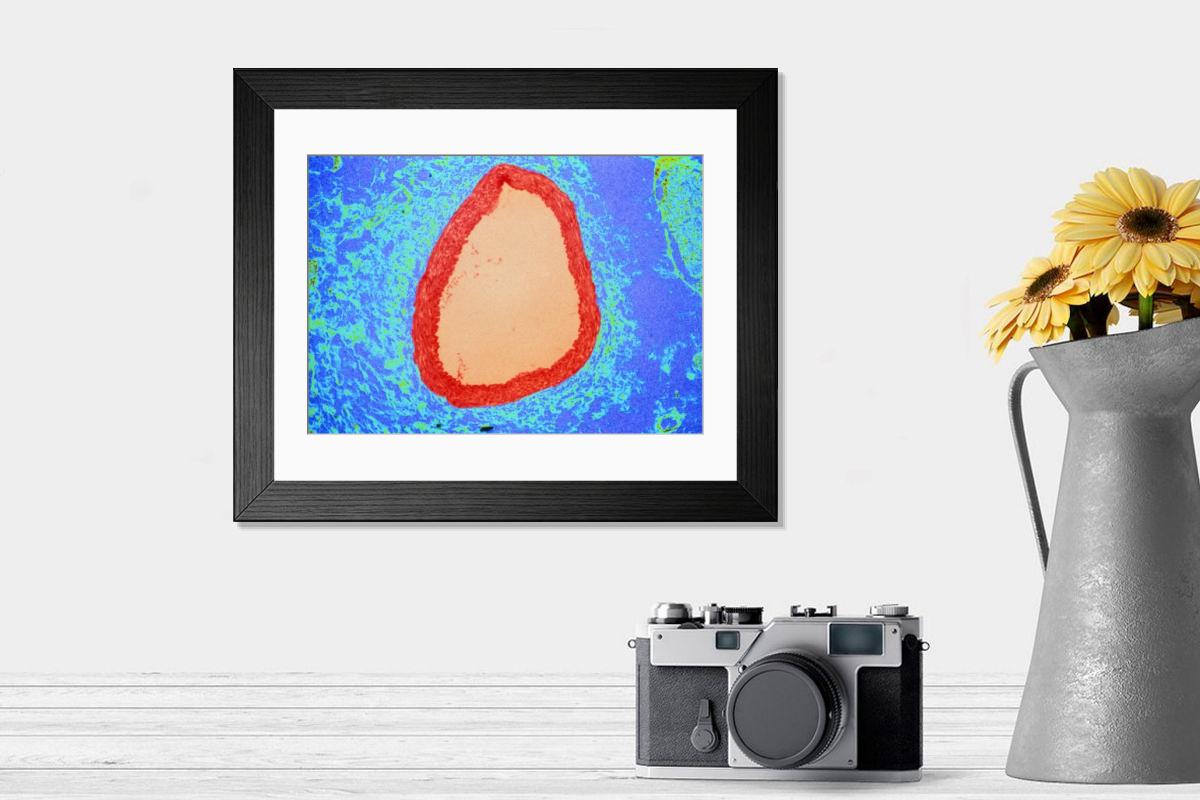 Shown hanging in a room: Modern 14"x12" (36x31cm)