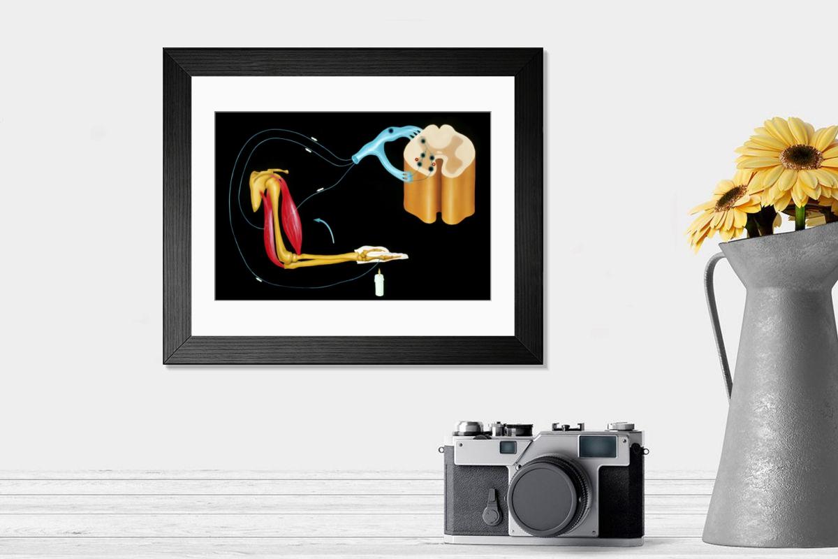 Shown hanging in a room: Modern 14"x12" (36x31cm)