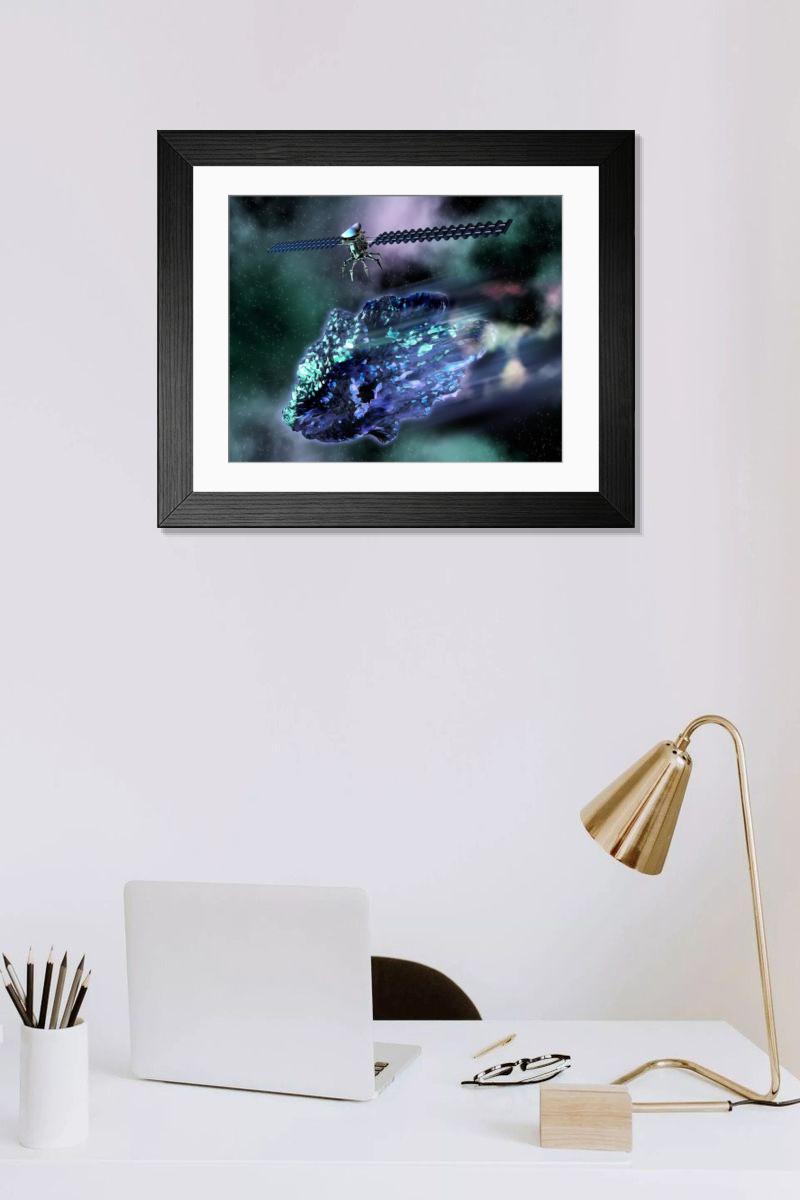 Shown hanging in a room: Modern 14"x12" (36x31cm)