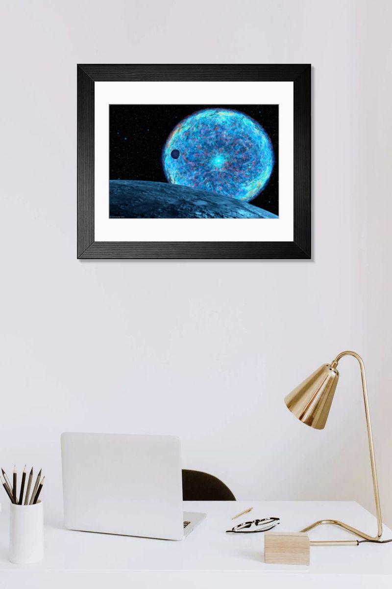 Shown hanging in a room: Modern 14"x12" (36x31cm)