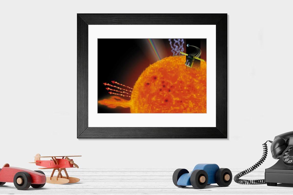 Shown hanging in a room: Modern 14"x12" (36x31cm)