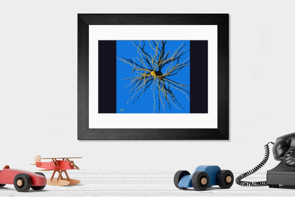 Shown hanging in a room: Modern 14"x12" (36x31cm)