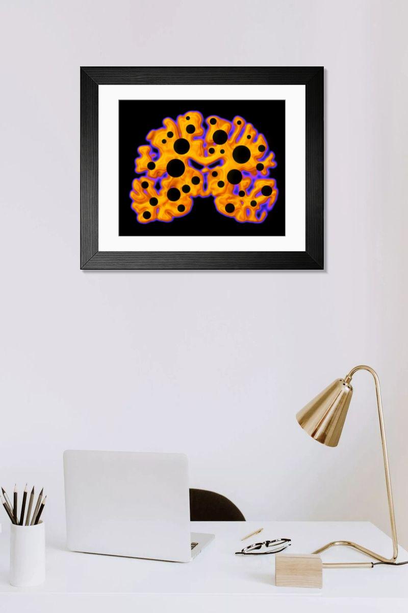 Shown hanging in a room: Modern 14"x12" (36x31cm)