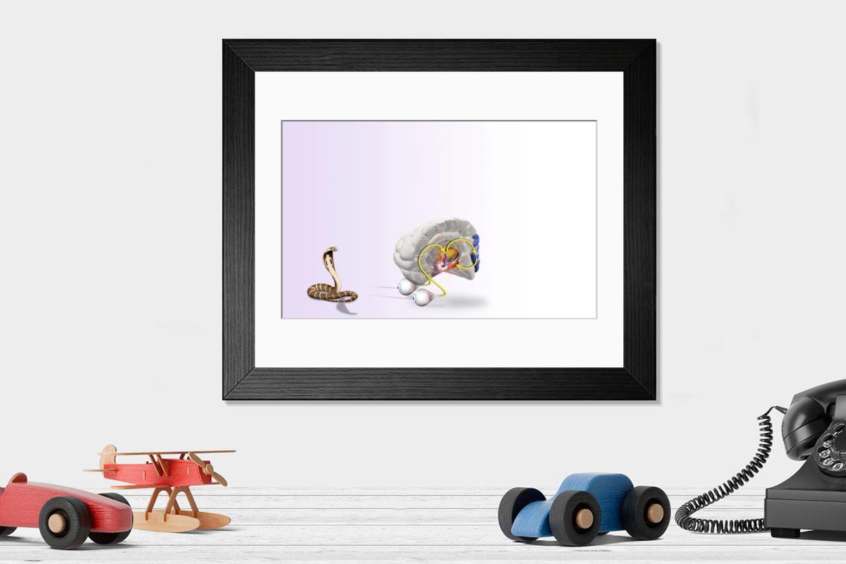 Shown hanging in a room: Modern 14"x12" (36x31cm)