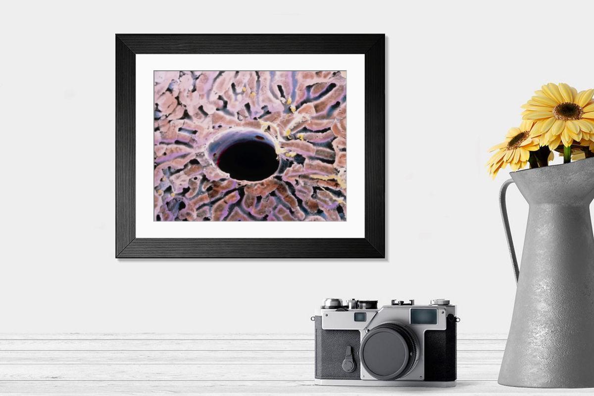 Shown hanging in a room: Modern 14"x12" (36x31cm)
