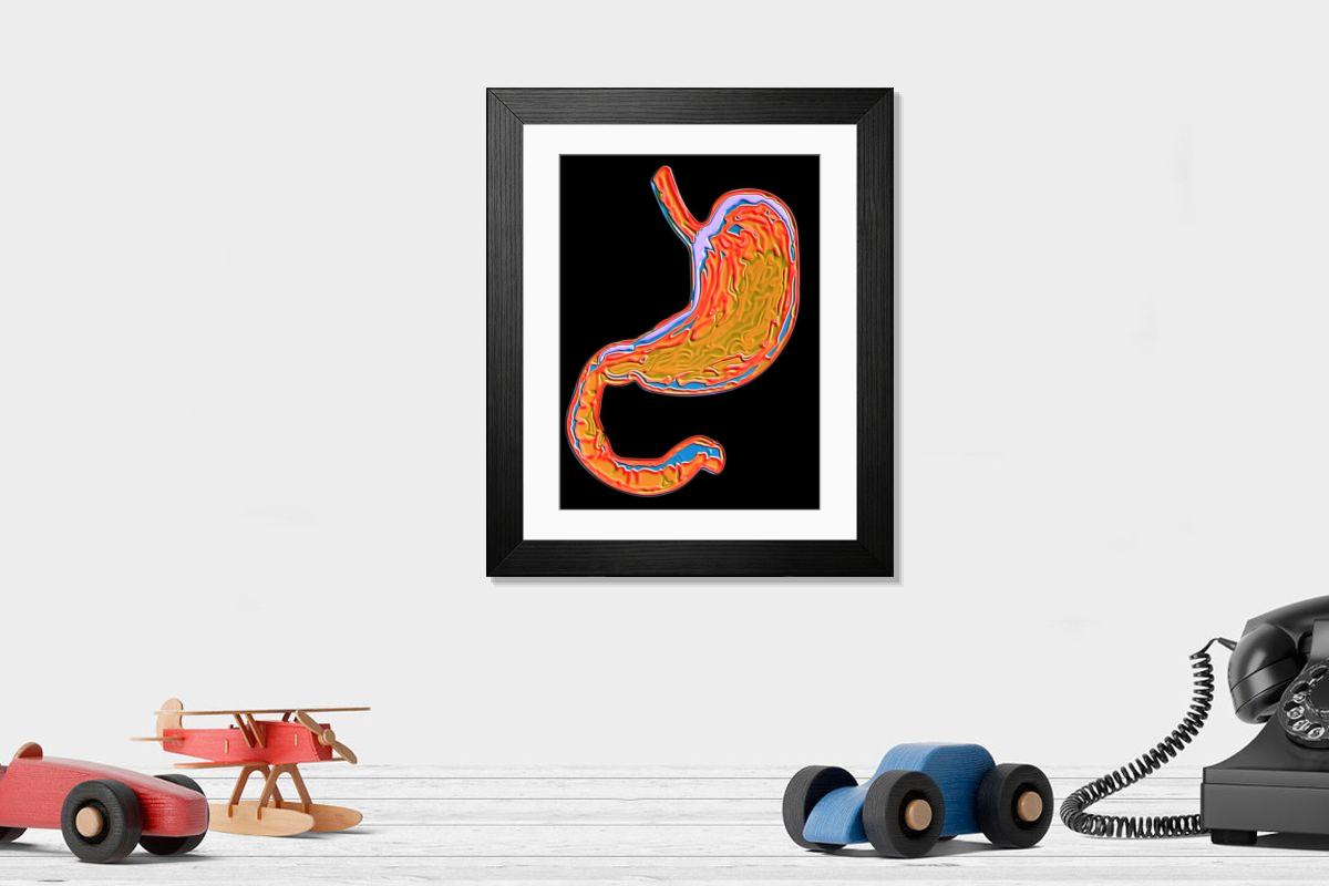 Shown hanging in a room: Modern 14"x12" (36x31cm)