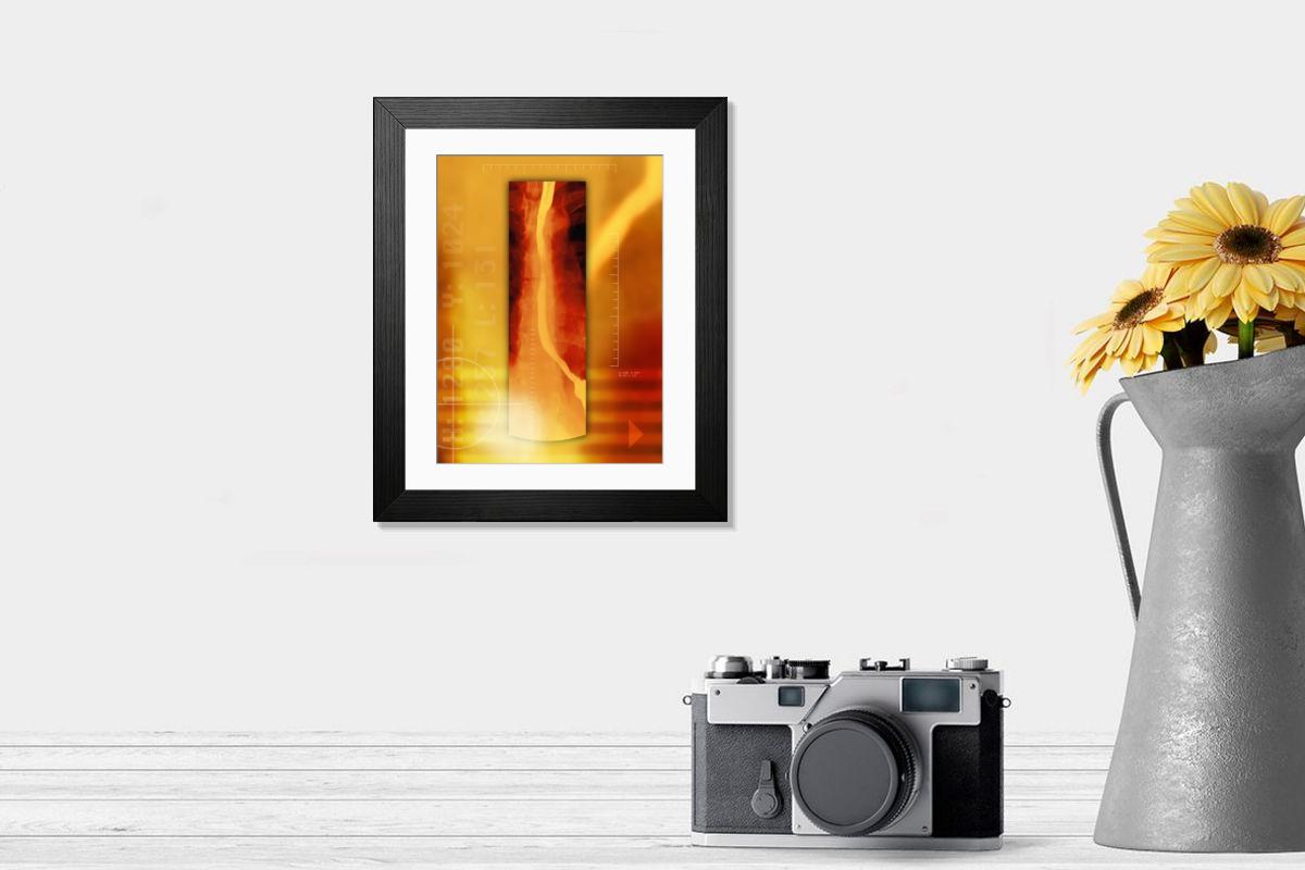 Shown hanging in a room: Modern 14"x12" (36x31cm)