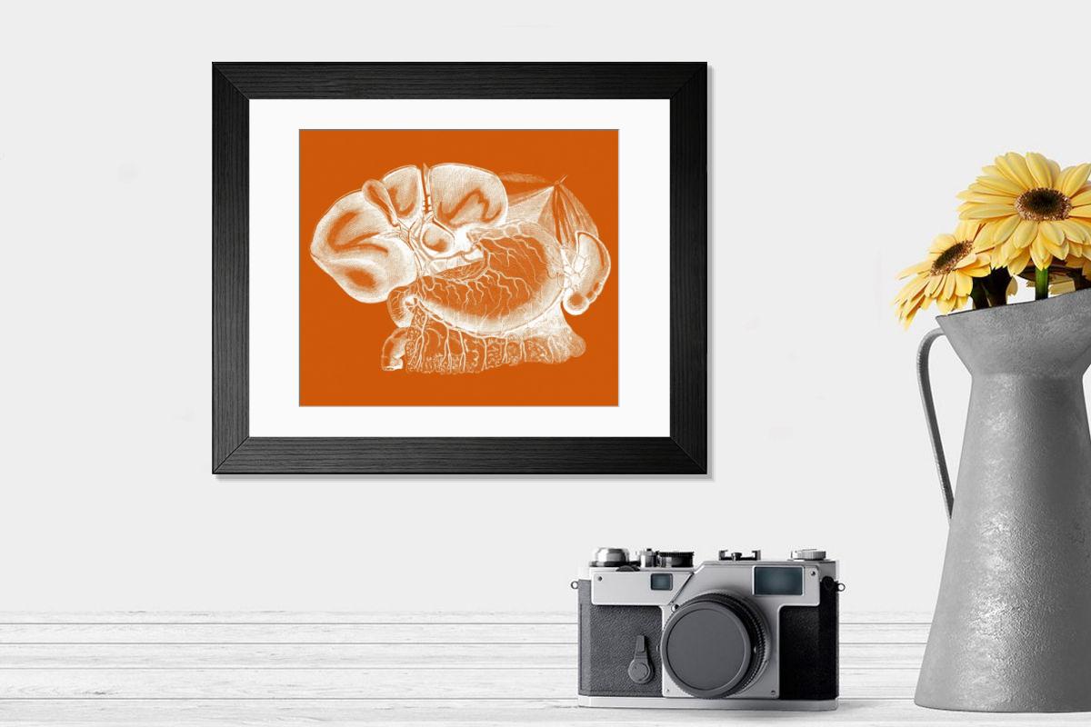 Shown hanging in a room: Modern 14"x12" (36x31cm)