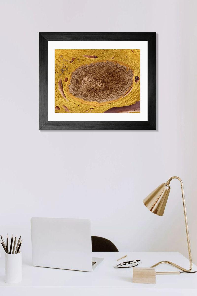 Shown hanging in a room: Modern 14"x12" (36x31cm)