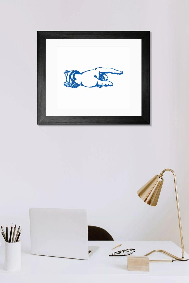 Shown hanging in a room: Modern 14"x12" (36x31cm)