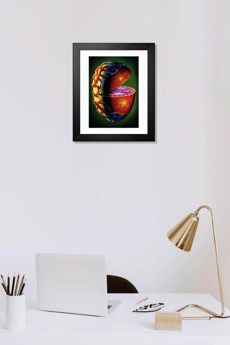 Shown hanging in a room: Modern 14"x12" (36x31cm)