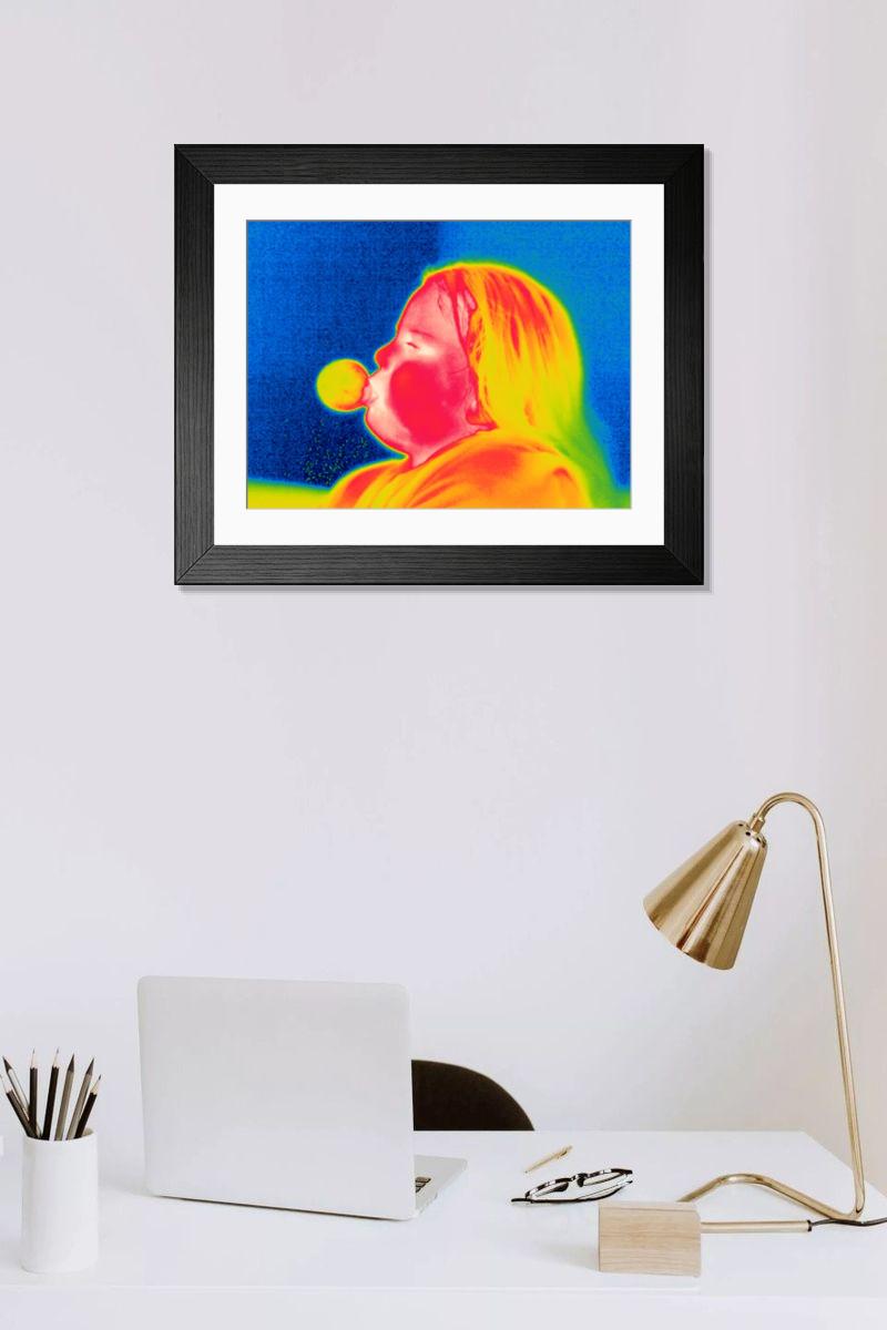 Shown hanging in a room: Modern 14"x12" (36x31cm)