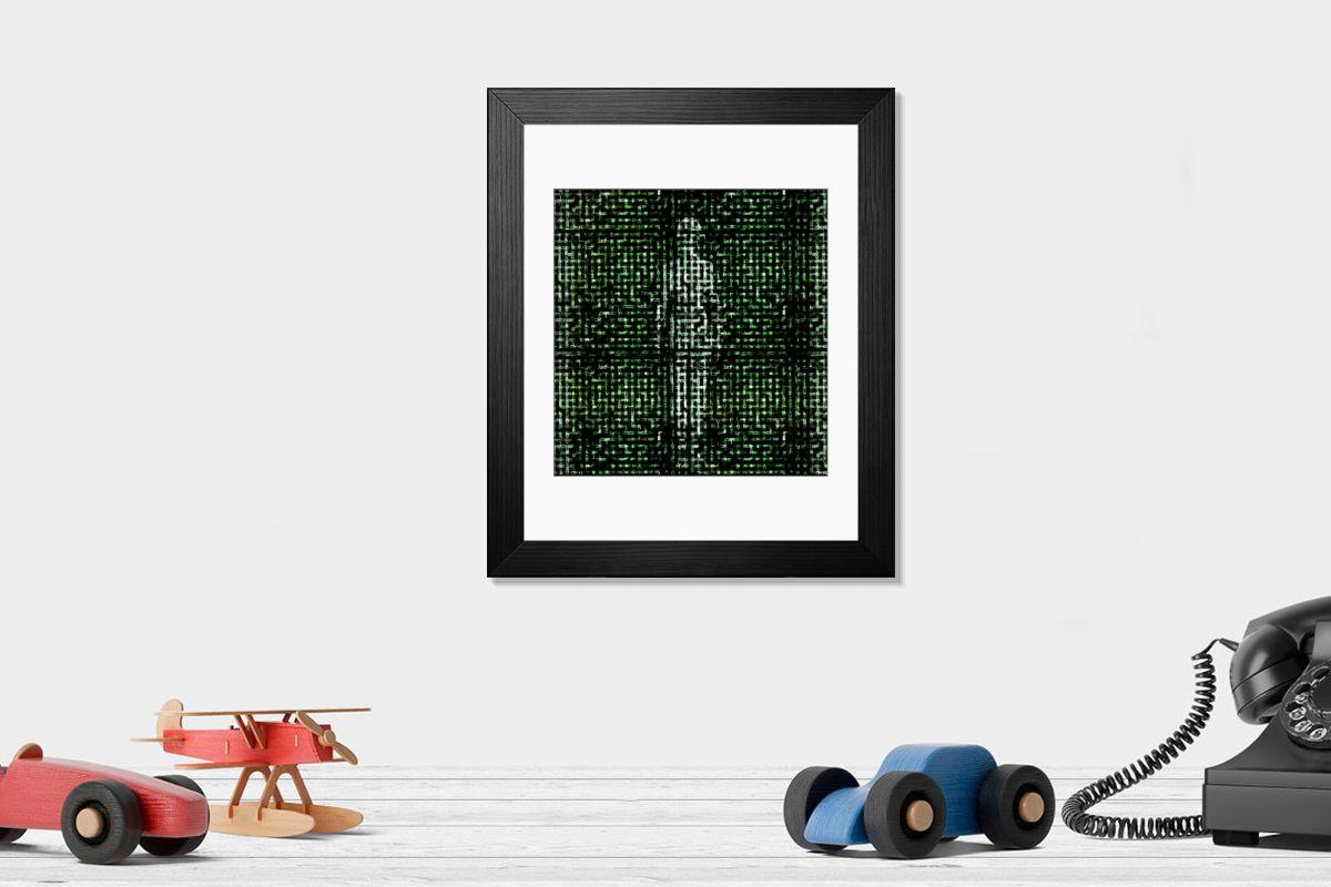 Shown hanging in a room: Modern 14"x12" (36x31cm)