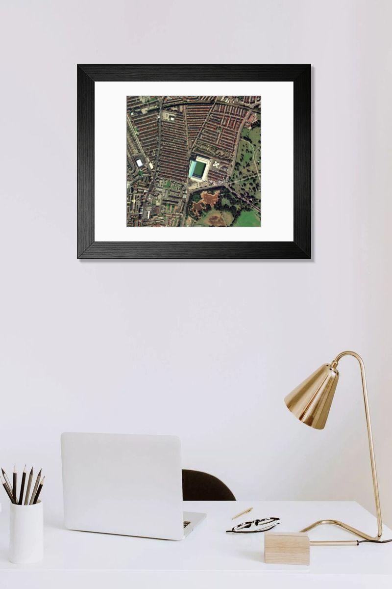 Shown hanging in a room: Modern 14"x12" (36x31cm)