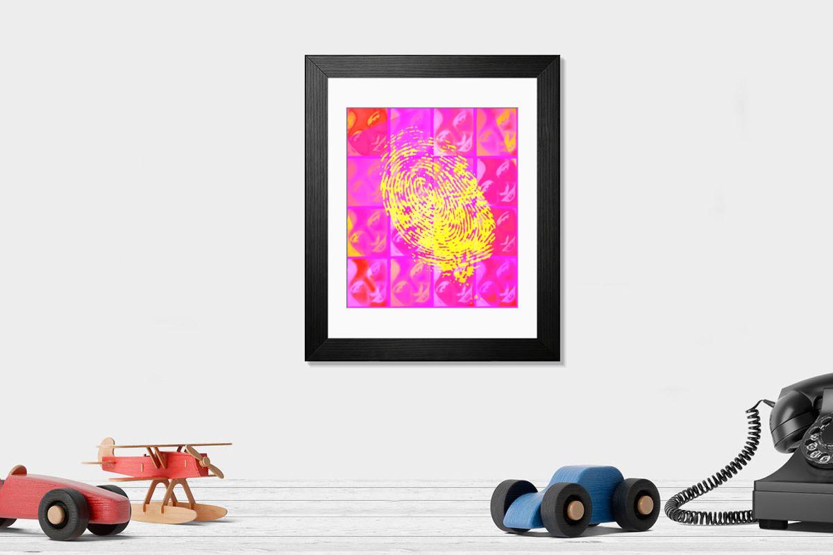 Shown hanging in a room: Modern 14"x12" (36x31cm)