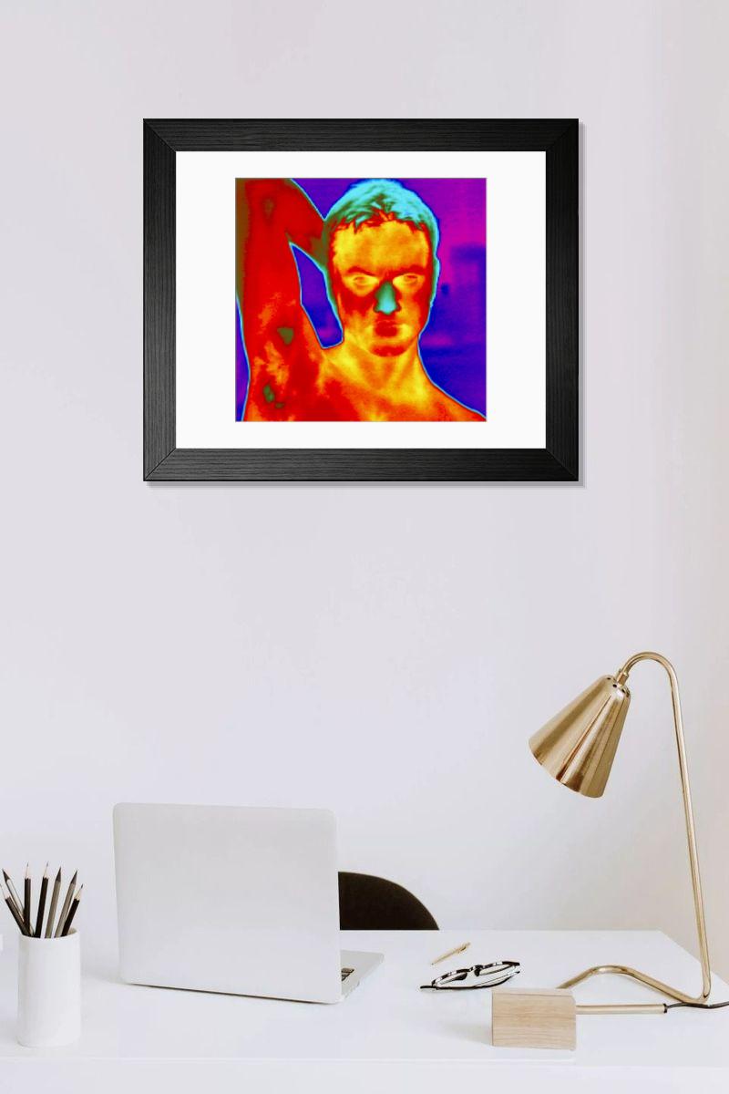 Shown hanging in a room: Modern 14"x12" (36x31cm)