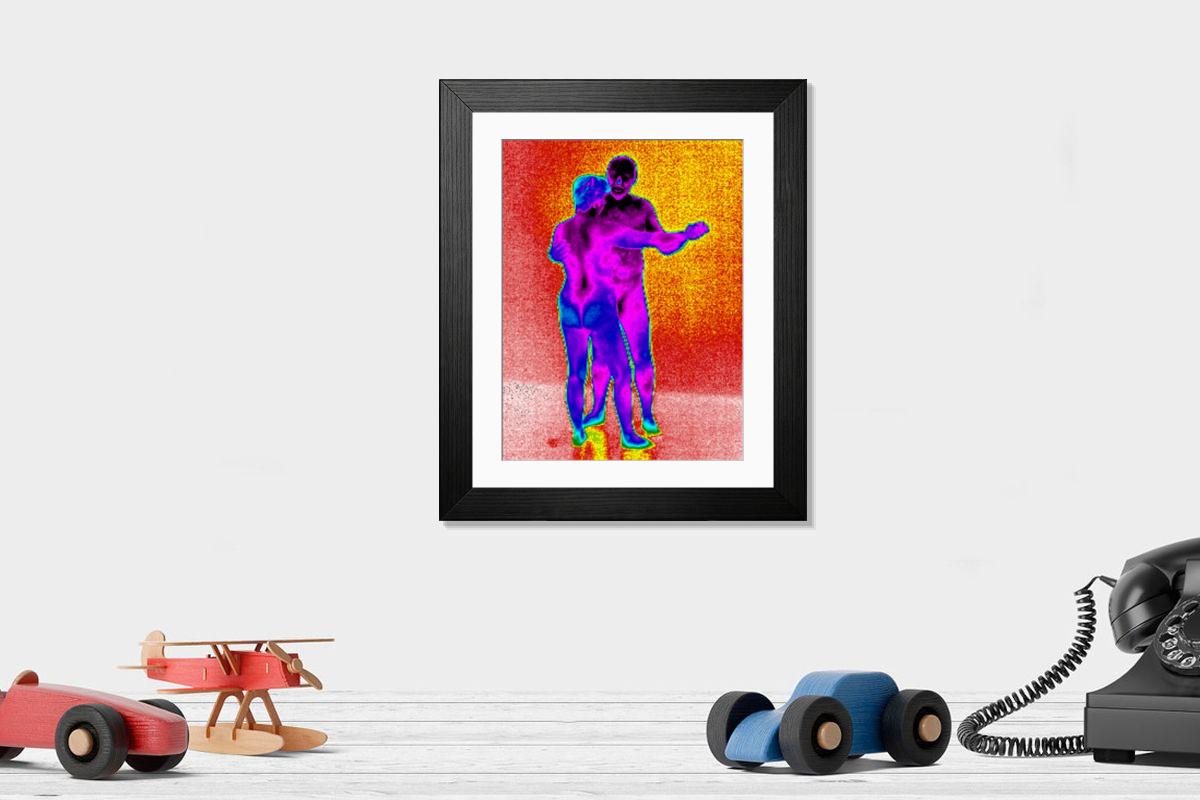 Shown hanging in a room: Modern 14"x12" (36x31cm)
