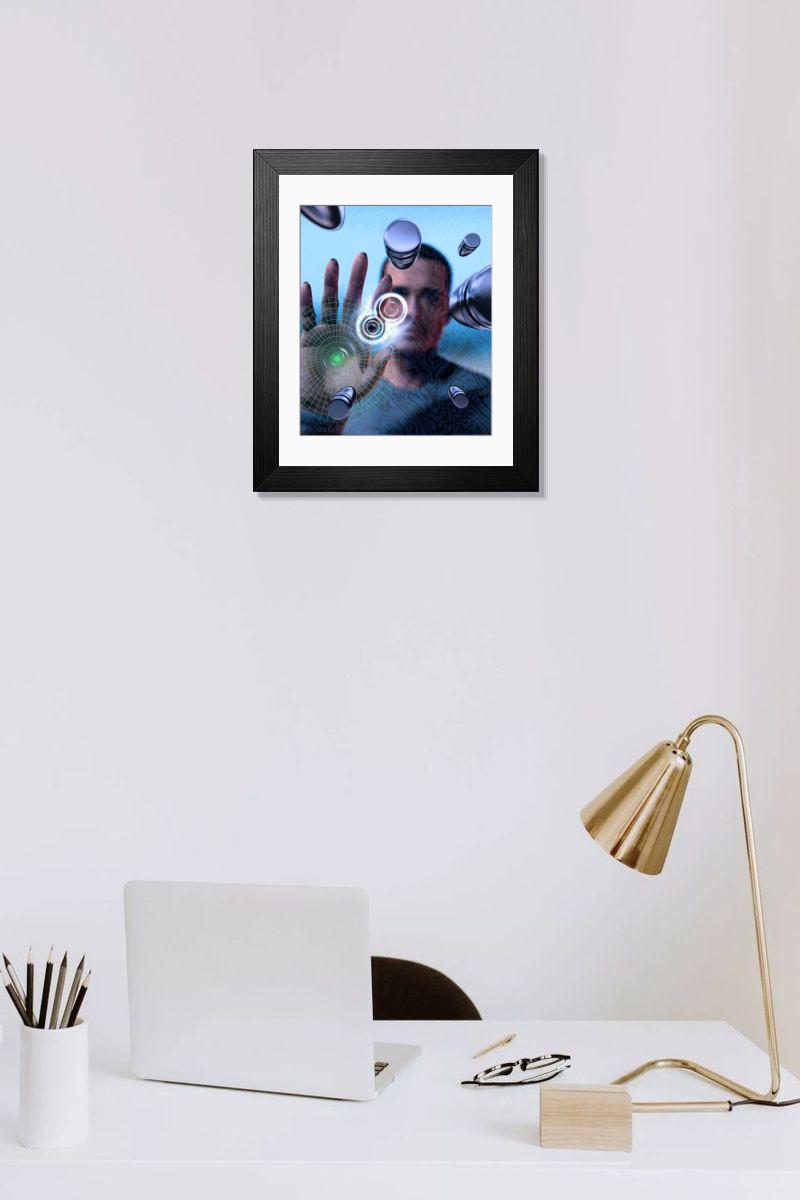 Shown hanging in a room: Modern 14"x12" (36x31cm)