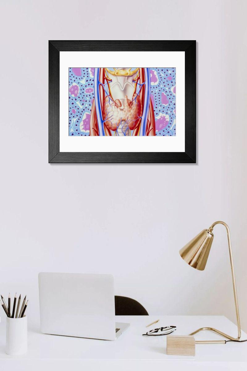 Shown hanging in a room: Modern 14"x12" (36x31cm)