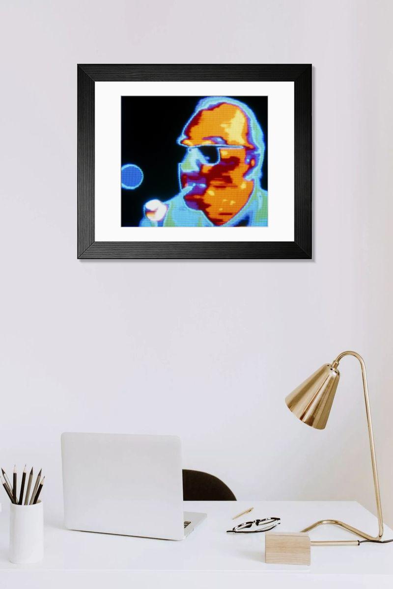 Shown hanging in a room: Modern 14"x12" (36x31cm)