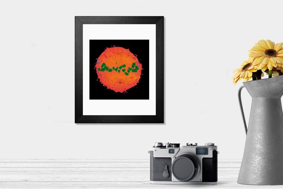 Shown hanging in a room: Modern 14"x12" (36x31cm)