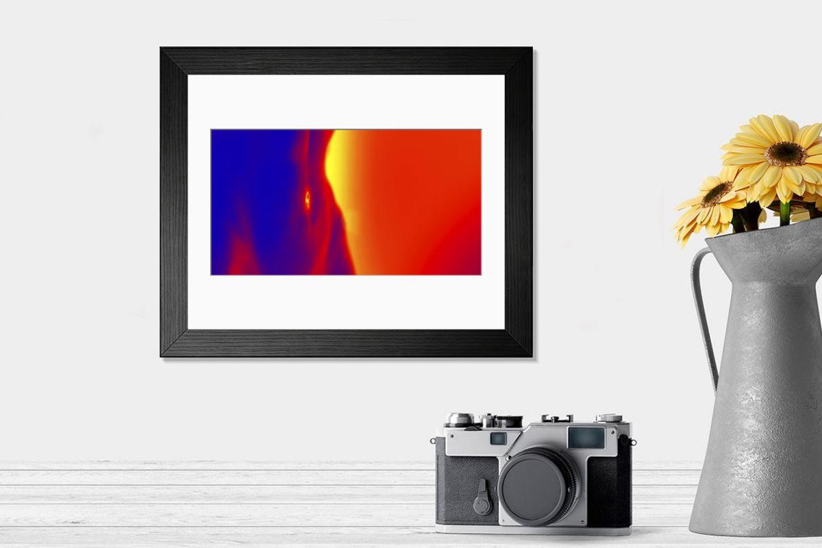 Shown hanging in a room: Modern 14"x12" (36x31cm)