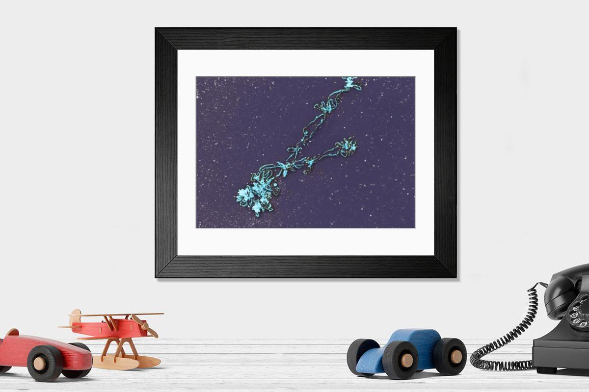 Shown hanging in a room: Modern 14"x12" (36x31cm)