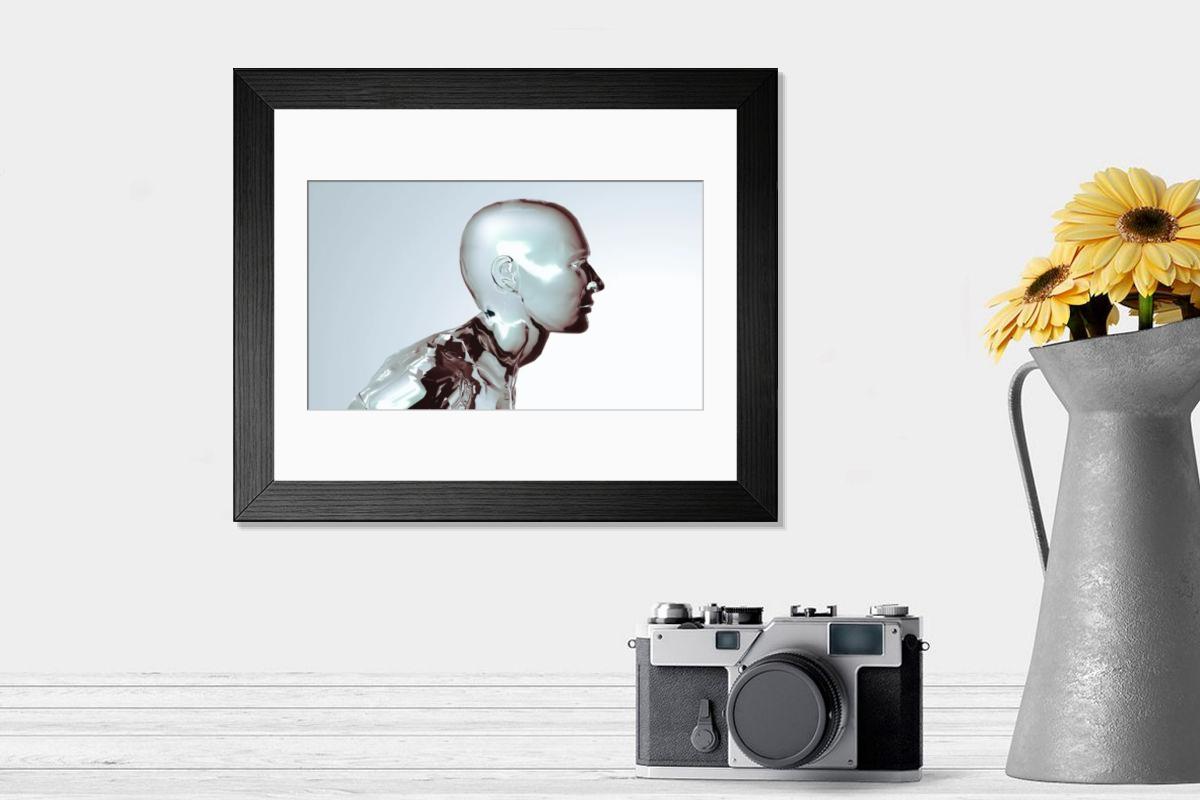 Shown hanging in a room: Modern 14"x12" (36x31cm)