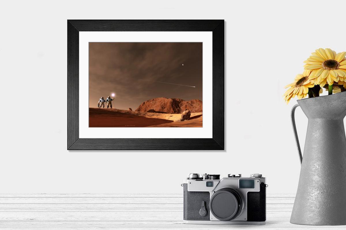 Shown hanging in a room: Modern 14"x12" (36x31cm)