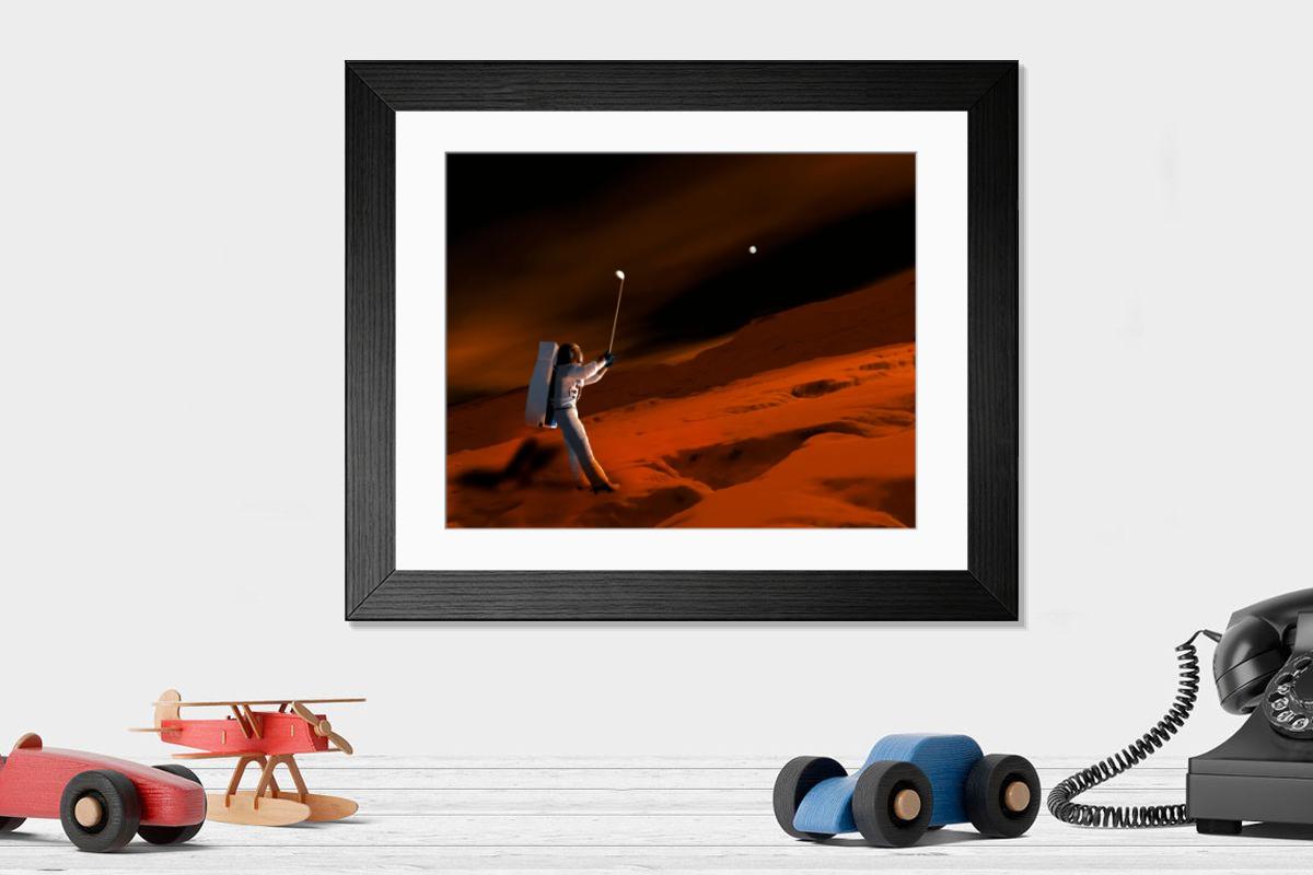 Shown hanging in a room: Modern 14"x12" (36x31cm)
