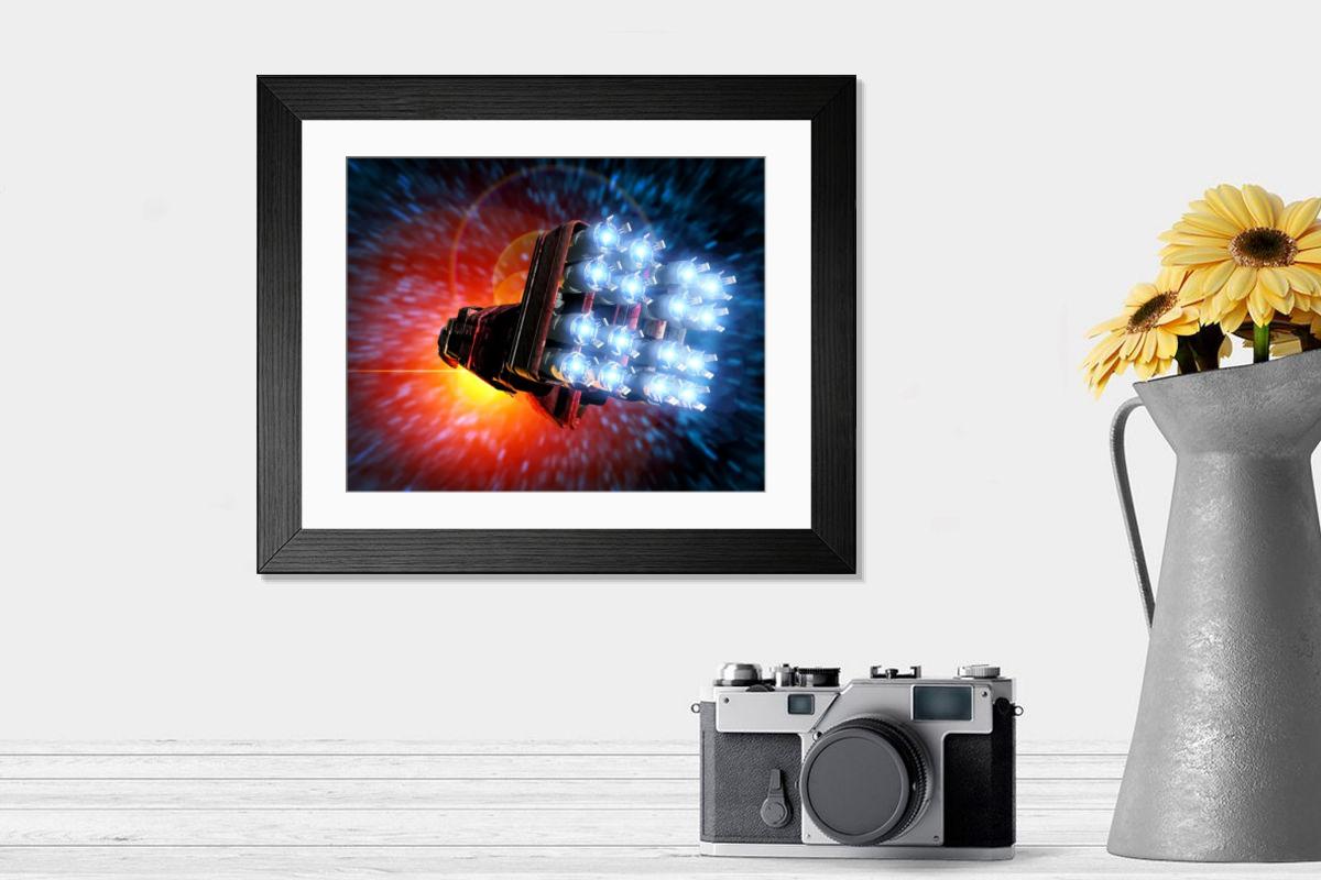 Shown hanging in a room: Modern 14"x12" (36x31cm)