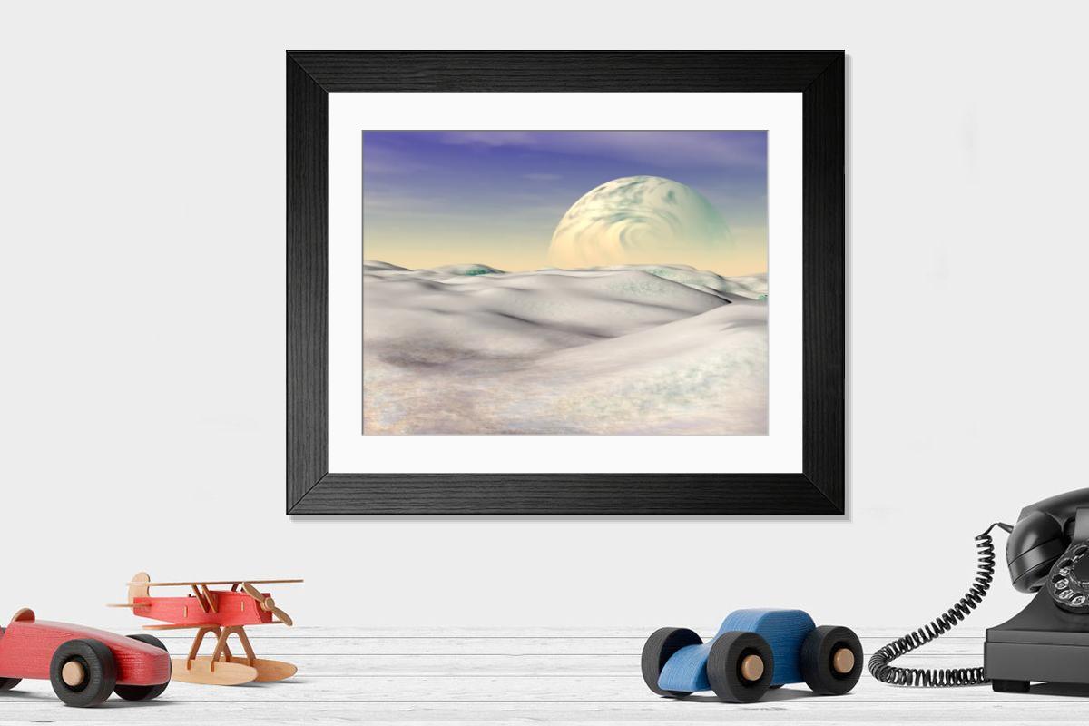 Shown hanging in a room: Modern 14"x12" (36x31cm)
