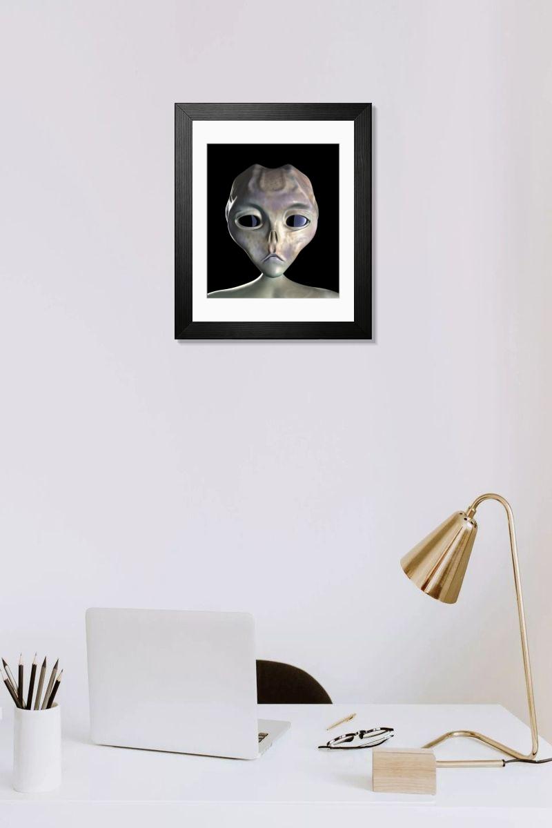 Shown hanging in a room: Modern 14"x12" (36x31cm)
