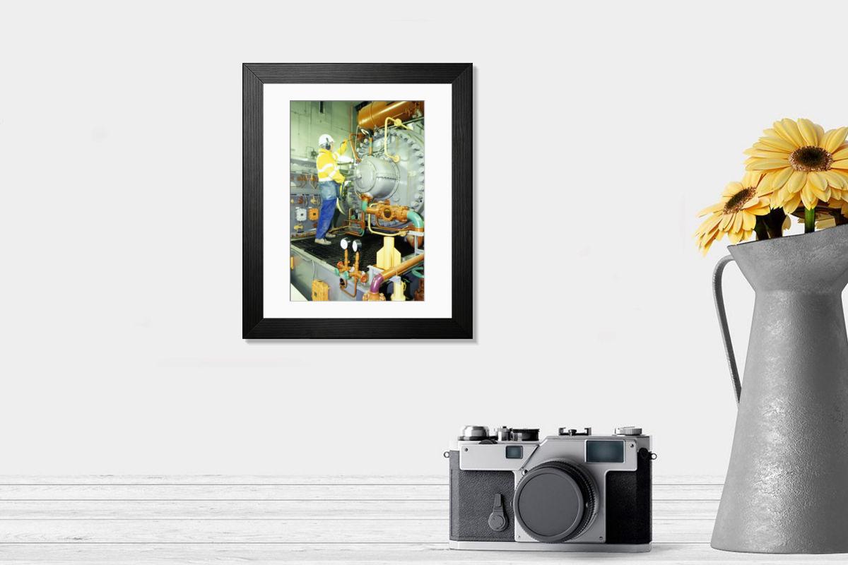 Shown hanging in a room: Modern 14"x12" (36x31cm)