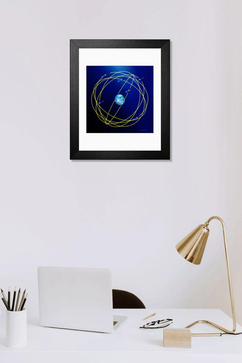 Shown hanging in a room: Modern 14"x12" (36x31cm)