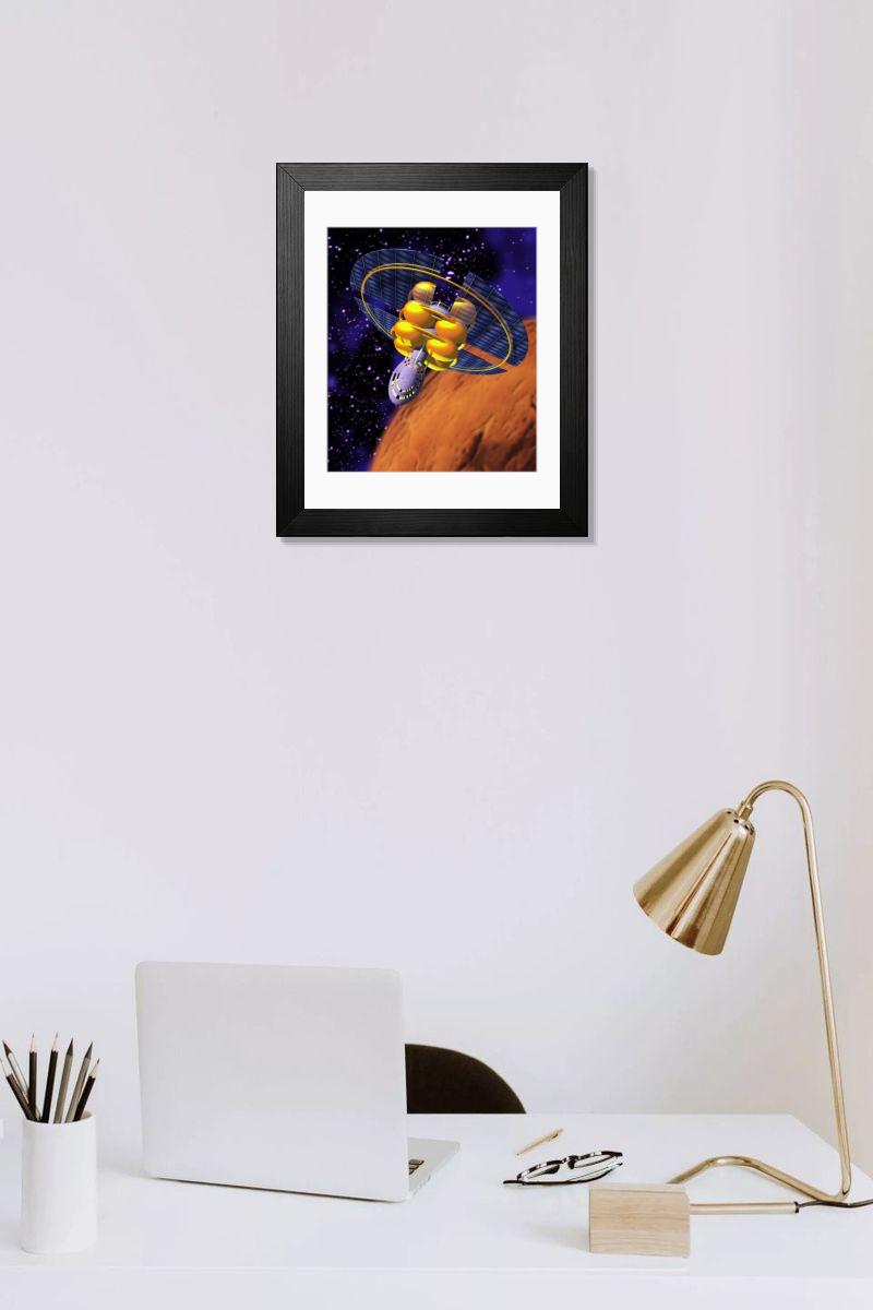 Shown hanging in a room: Modern 14"x12" (36x31cm)