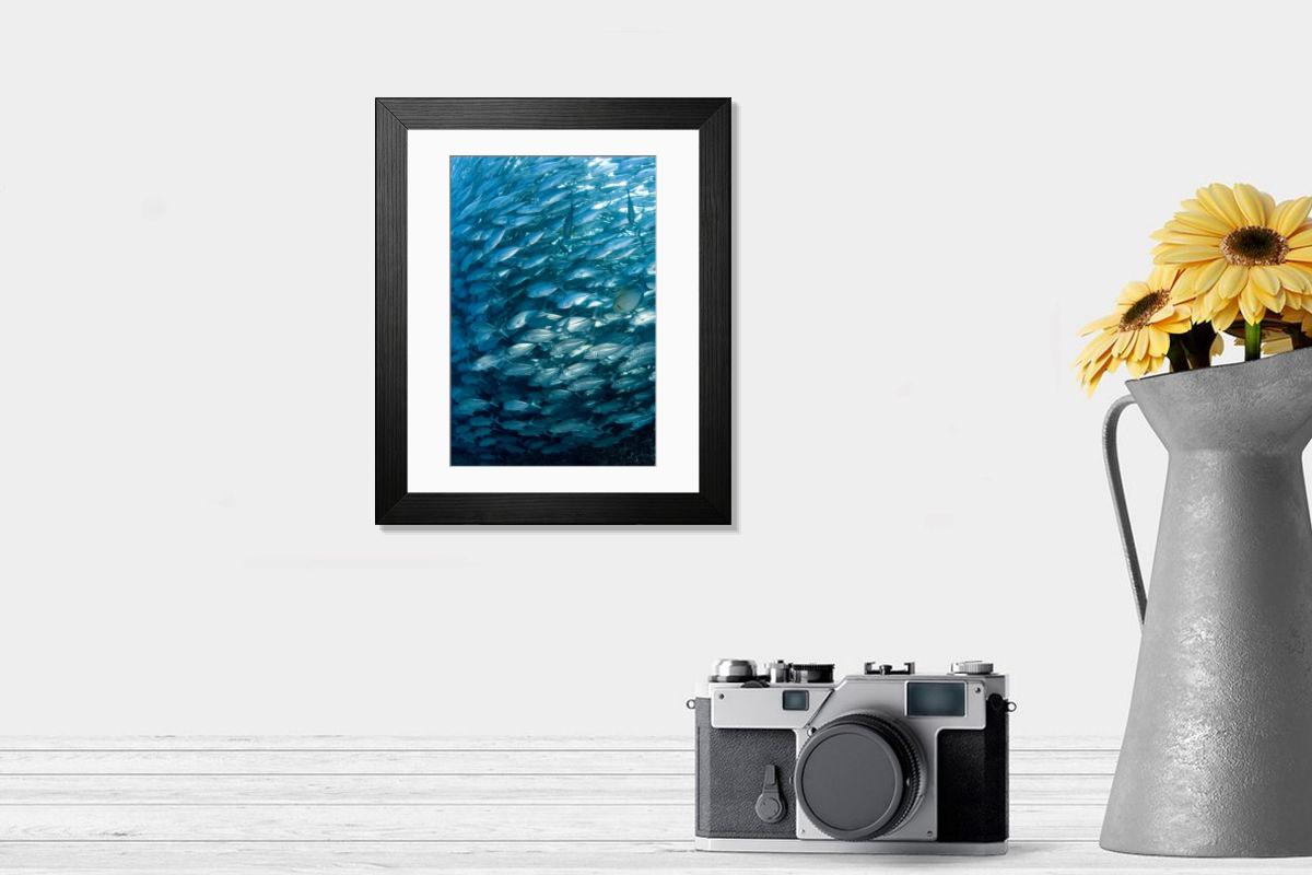 Shown hanging in a room: Modern 14"x12" (36x31cm)