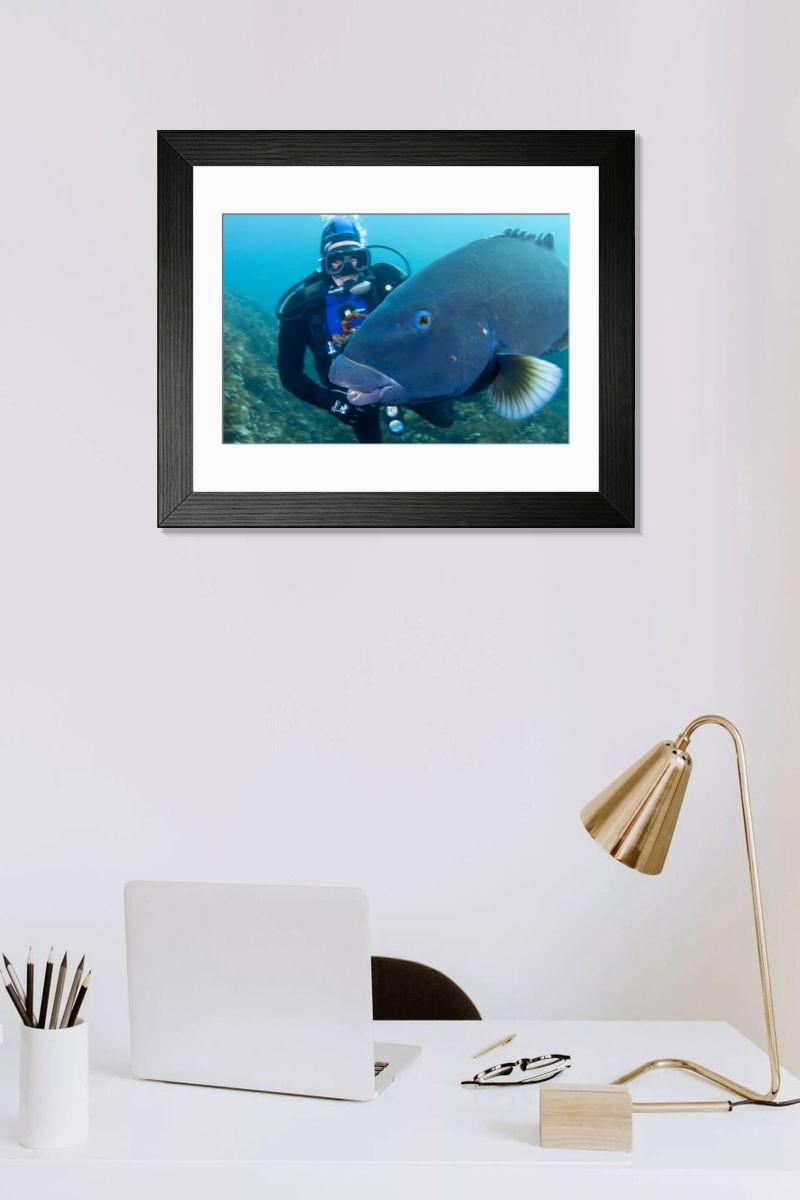 Shown hanging in a room: Modern 14"x12" (36x31cm)