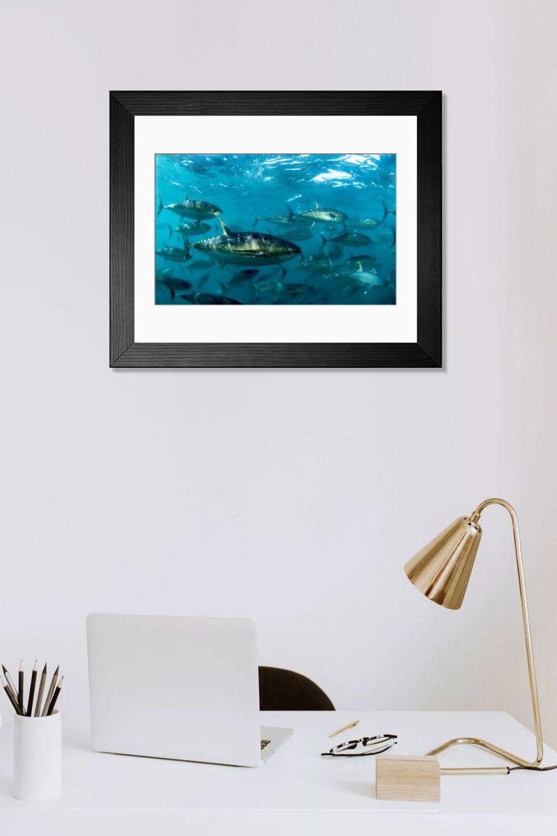 Shown hanging in a room: Modern 14"x12" (36x31cm)