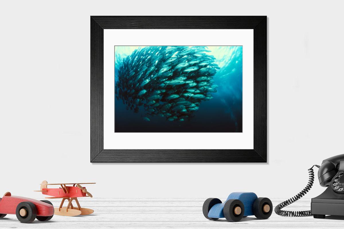 Shown hanging in a room: Modern 14"x12" (36x31cm)