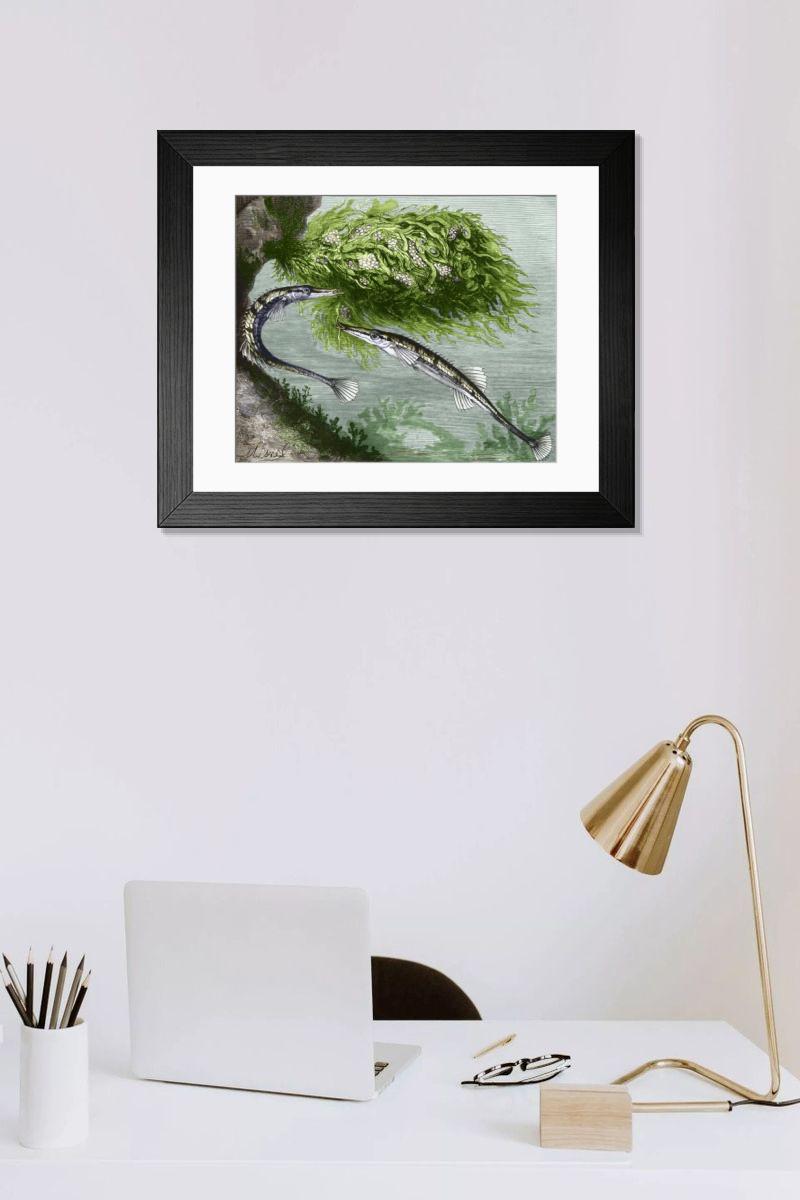 Shown hanging in a room: Modern 14"x12" (36x31cm)