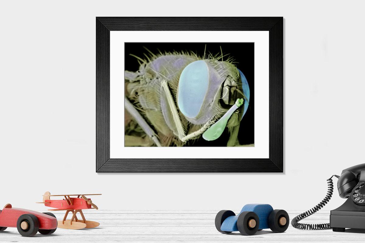 Shown hanging in a room: Modern 14"x12" (36x31cm)