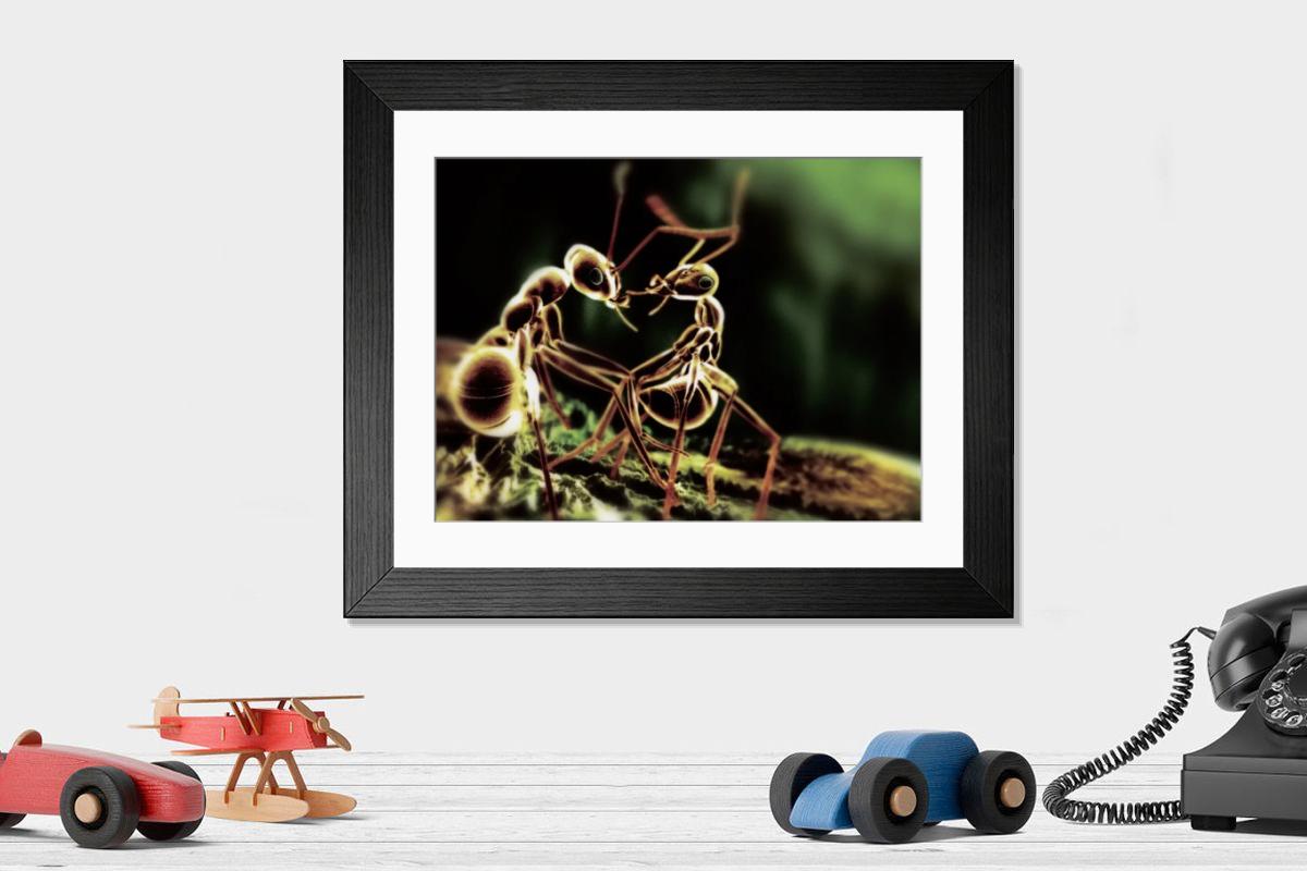 Shown hanging in a room: Modern 14"x12" (36x31cm)