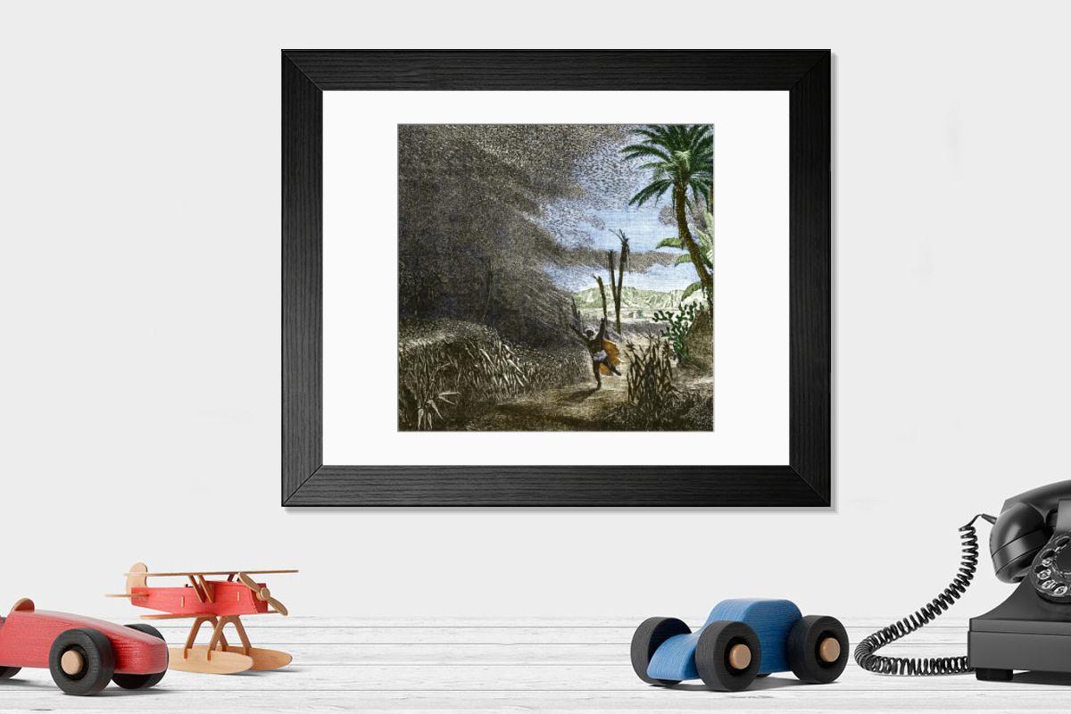 Shown hanging in a room: Modern 14"x12" (36x31cm)