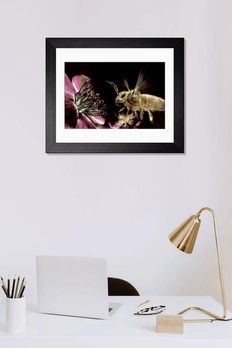 Shown hanging in a room: Modern 14"x12" (36x31cm)