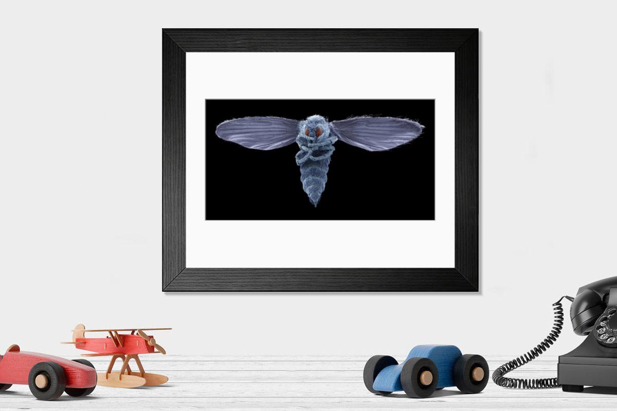 Shown hanging in a room: Modern 14"x12" (36x31cm)