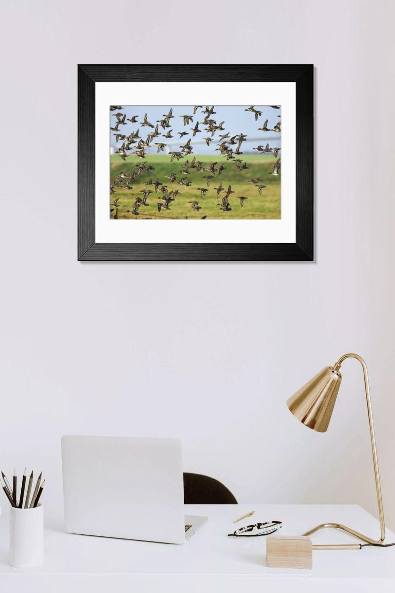 Shown hanging in a room: Modern 14"x12" (36x31cm)