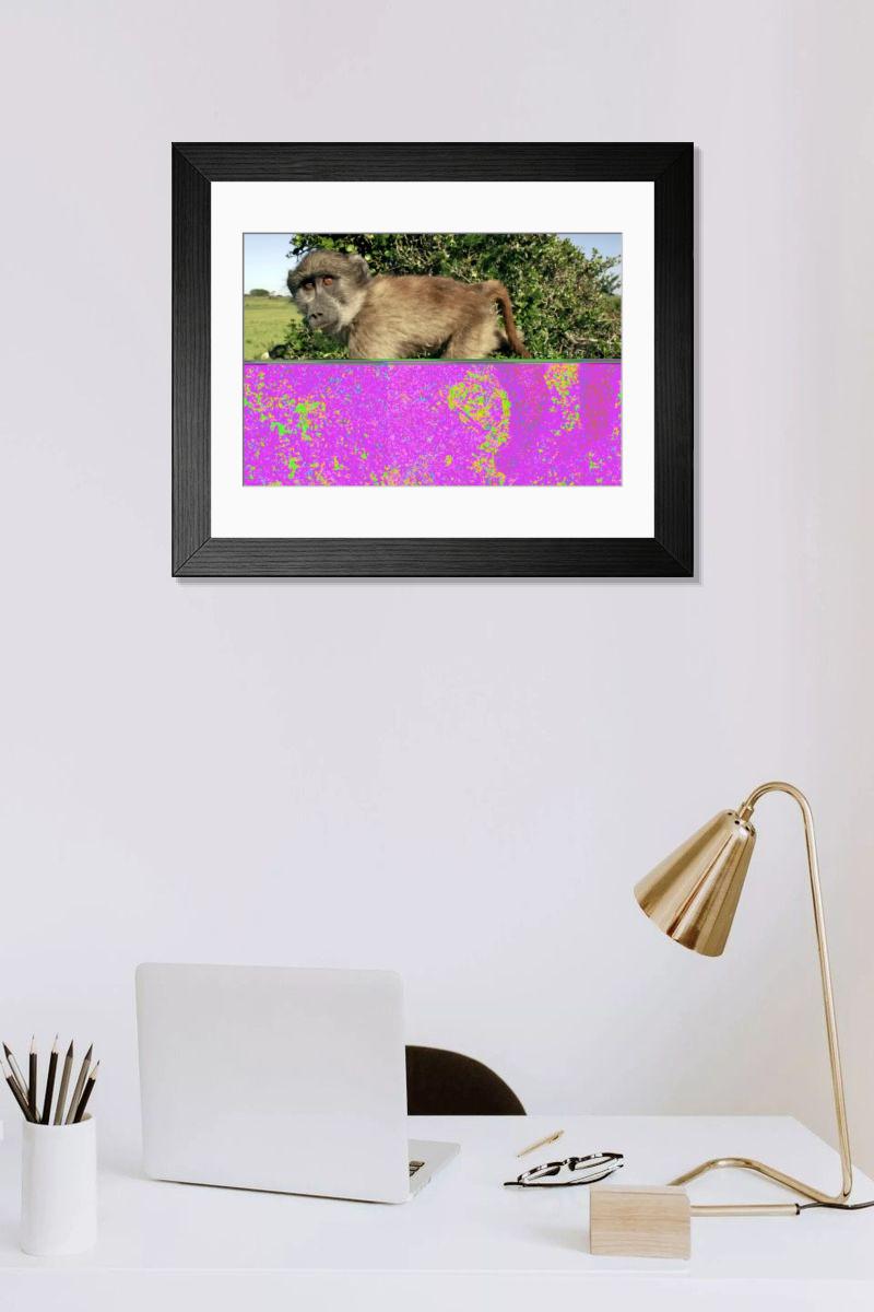 Shown hanging in a room: Modern 14"x12" (36x31cm)