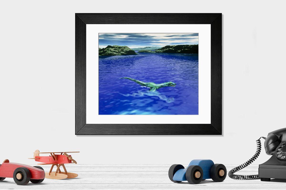 Shown hanging in a room: Modern 14"x12" (36x31cm)