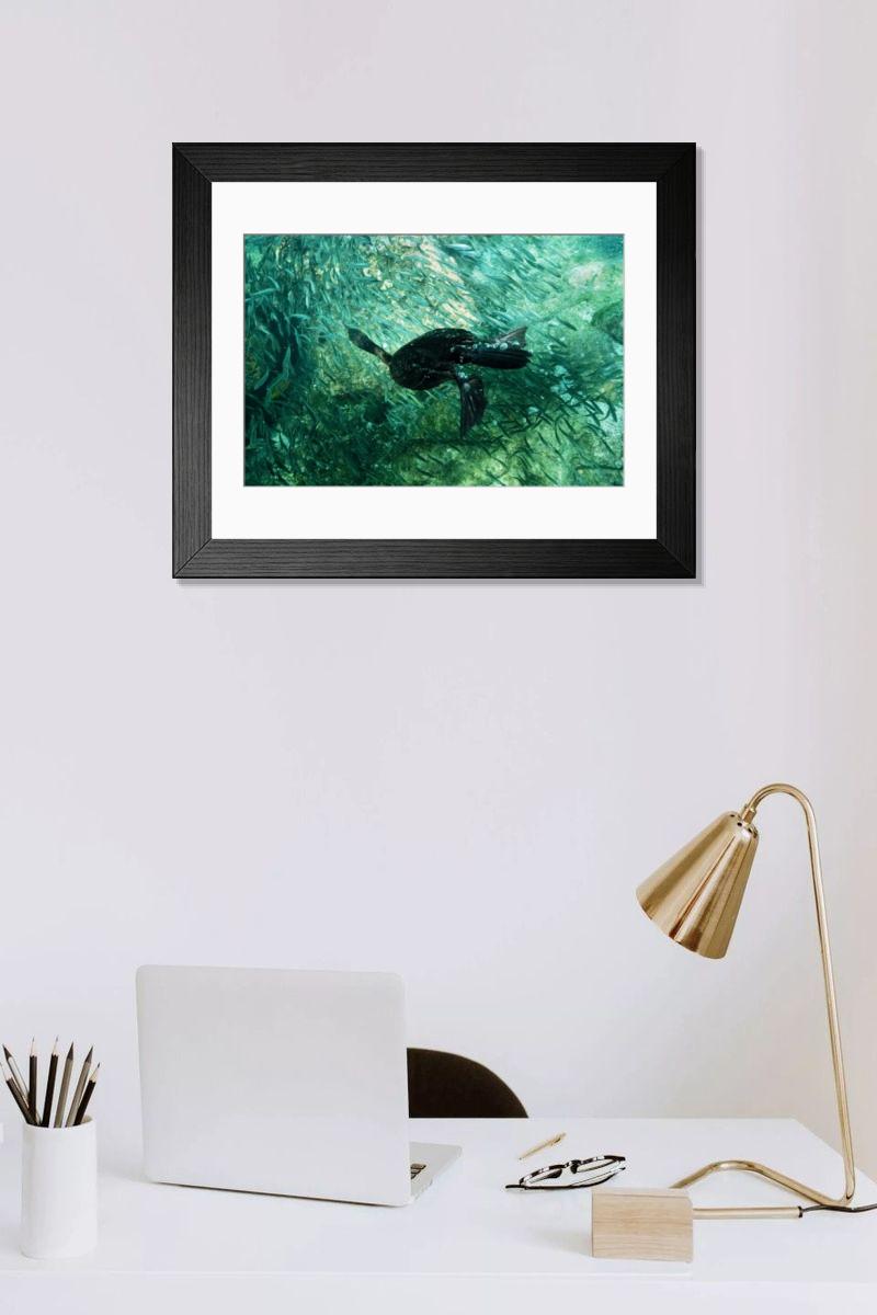 Shown hanging in a room: Modern 14"x12" (36x31cm)
